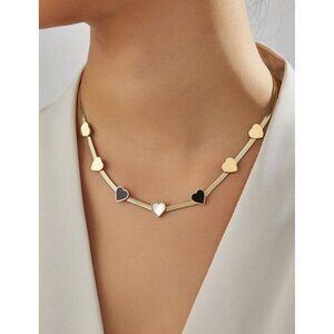 Beautiful Seven Heart Stainless Steel Necklace